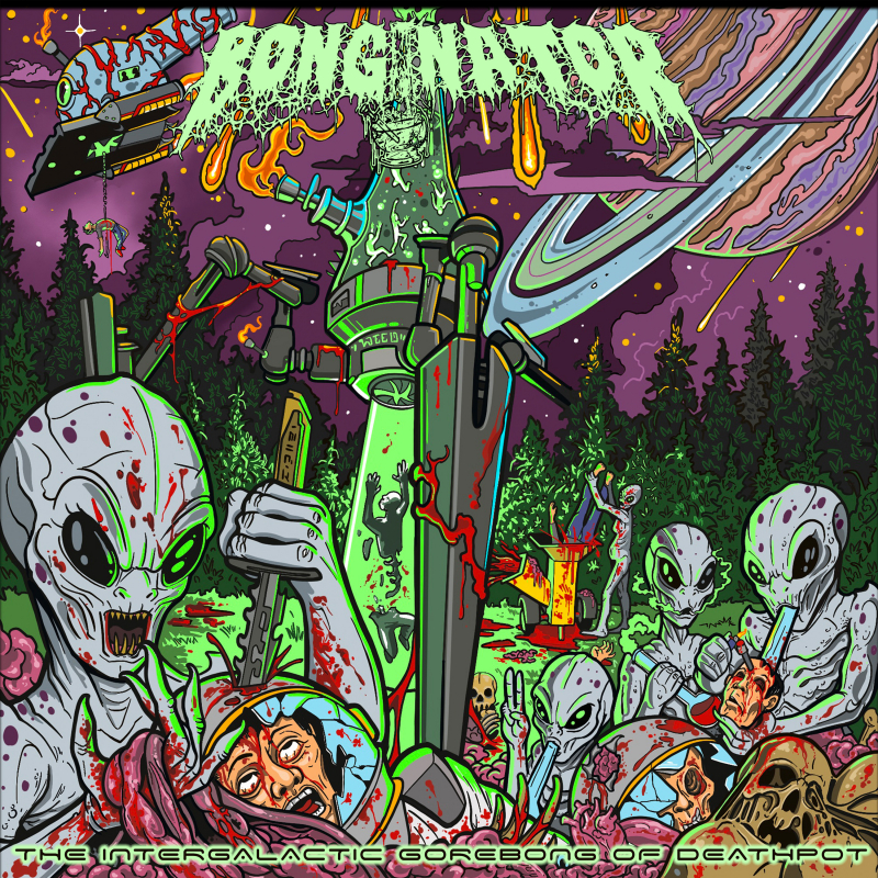 Bonginator - The Intergalactic Gorebong Of Deathpot Vinyl LP  |  solid gold / solid purple marble