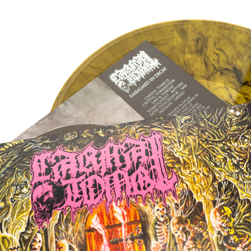 Carnal Tomb - Embalmed In Decay Vinyl LP  |  Lime/Black Marble