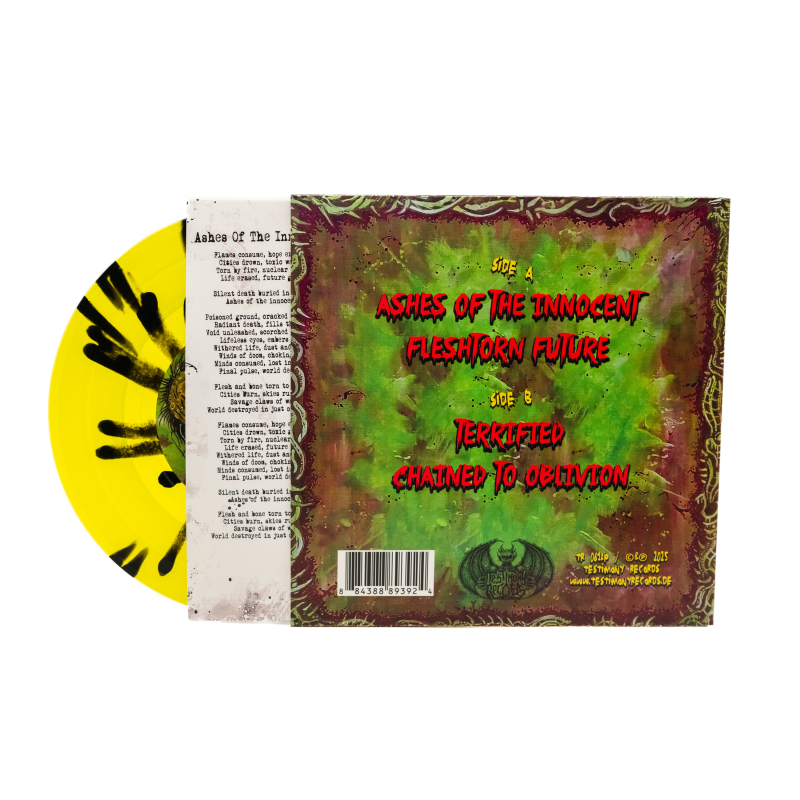 Slaughterday - Terrified Vinyl 7"  |  Splatter